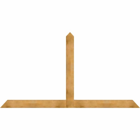 Ekena Millwork Portland Rough Sawn Timber Gable Bracket, Western Red Cedar, 108"W x 58"H x 4"D x 6"F, 13/12 Pitch GBW108X58X0406POR00RWR